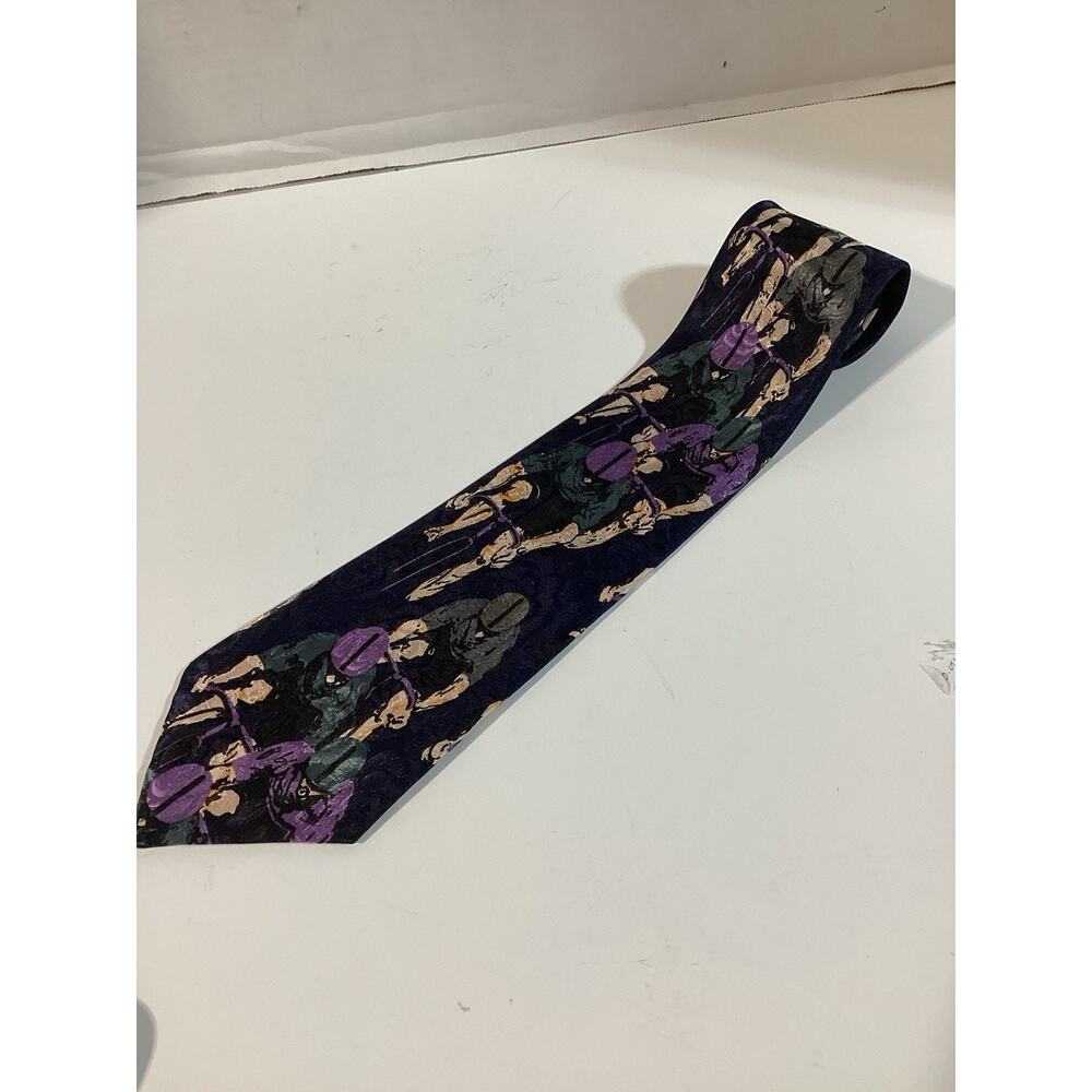 Vintage Neck Tie Dino Romaro Cycling Poly Bikes Men's Bicycles